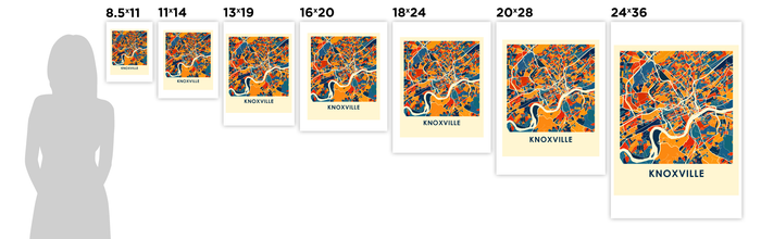 Knoxville Map Print - Full Color Map Poster