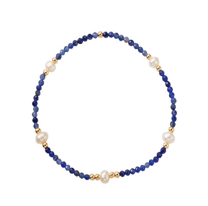 Lapis Pearl Bracelet