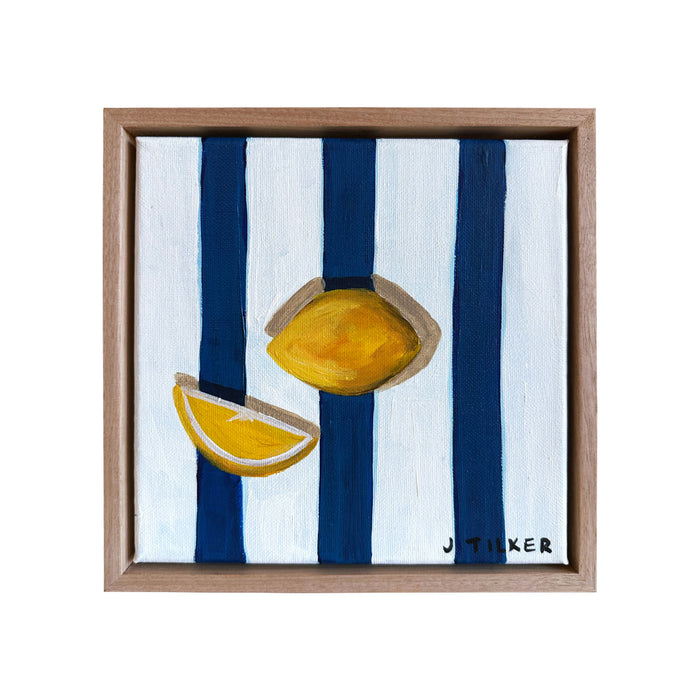 Lemons On Blue and White