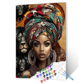 Lion-Spirit Tribal Queen Paint by Numbers