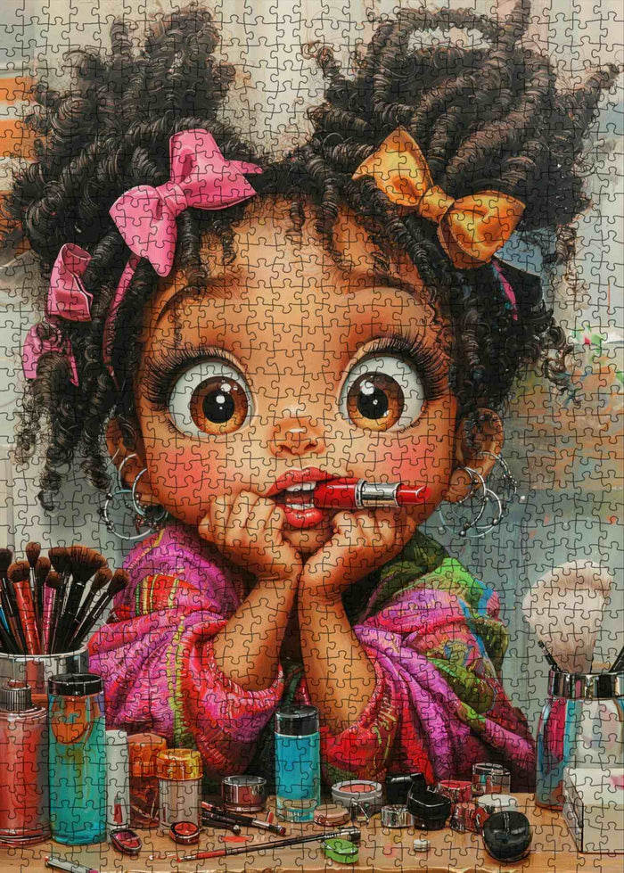 Little Beauty Makeup Moment Jigsaw Puzzle