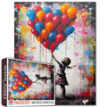 Little Girl with Colorful Balloon Jigsaw Puzzles