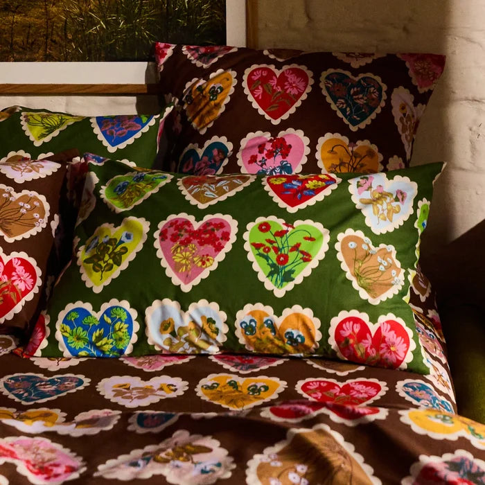 Loretto Cotton Pillowcase Set - Hunter Green