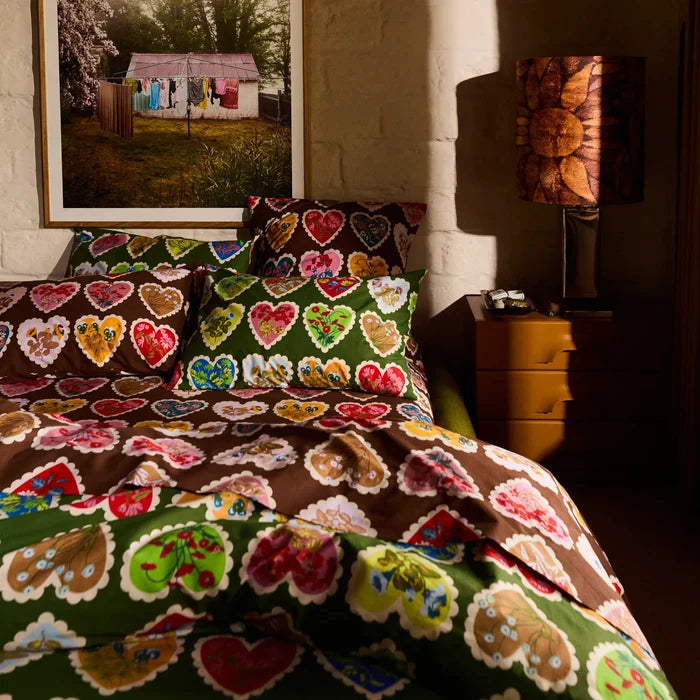 Loretto Cotton Pillowcase Set - Hunter Green
