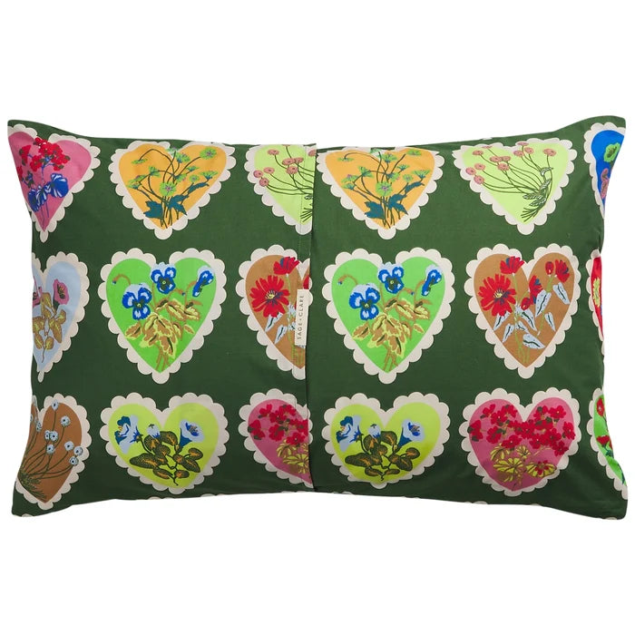 Loretto Cotton Pillowcase Set - Hunter Green