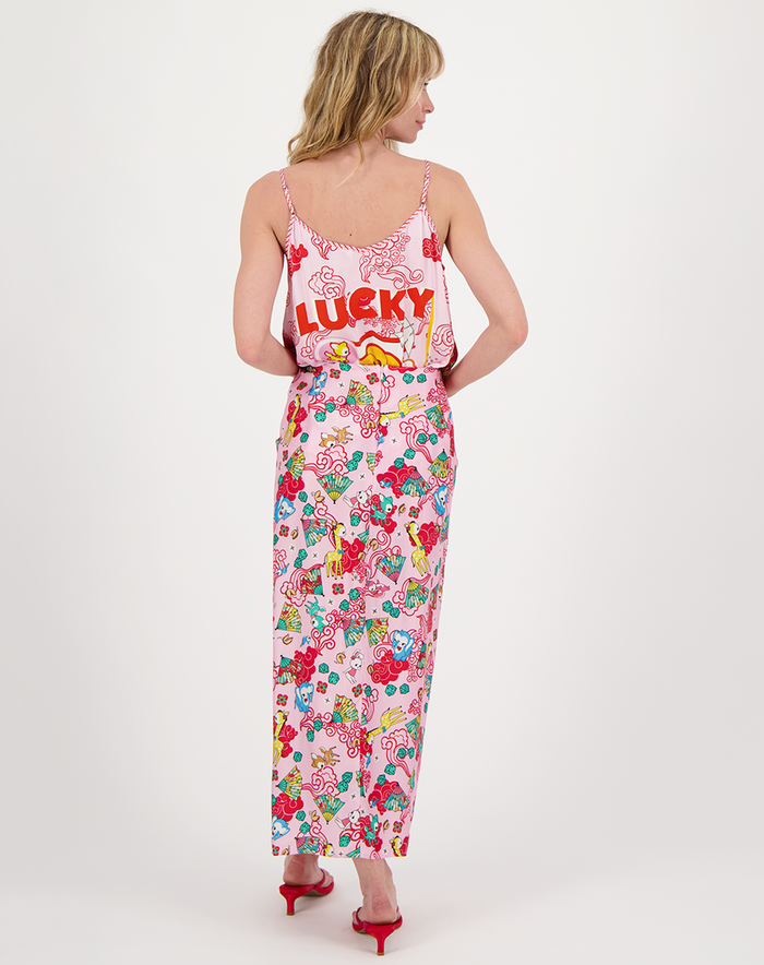 Lucky Me Luna Tie Front Skirt