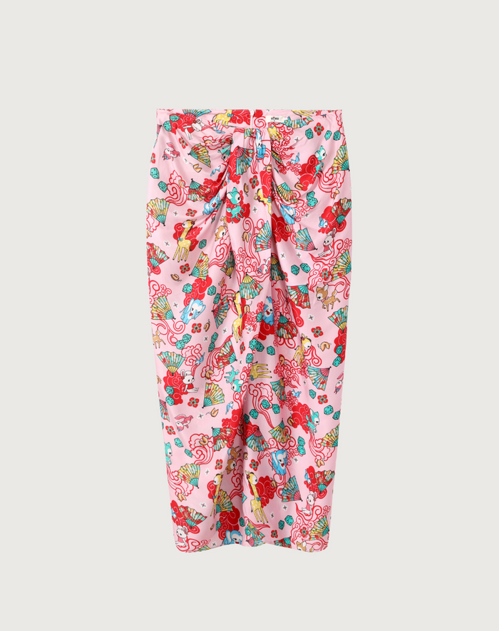 Lucky Me Luna Tie Front Skirt