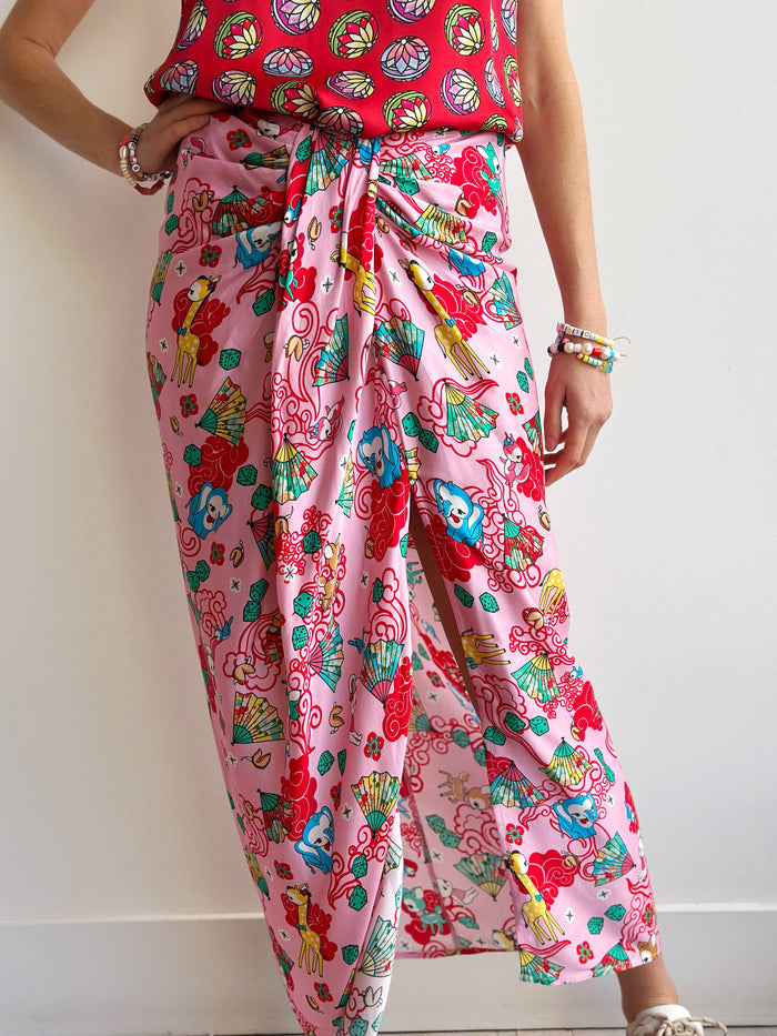 Lucky Me Luna Tie Front Skirt