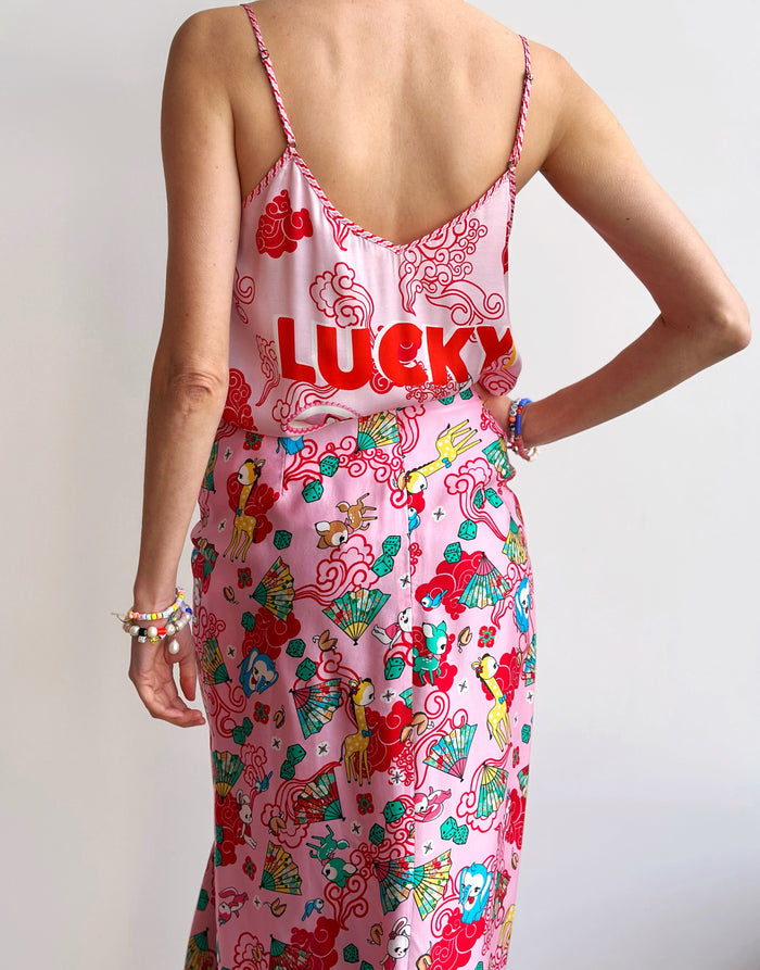 Lucky Me Luna Tie Front Skirt