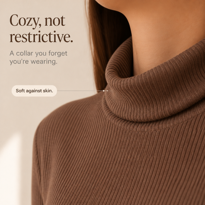 Lunavia – Turtleneck Knit Top And Wide-Leg Pants Set