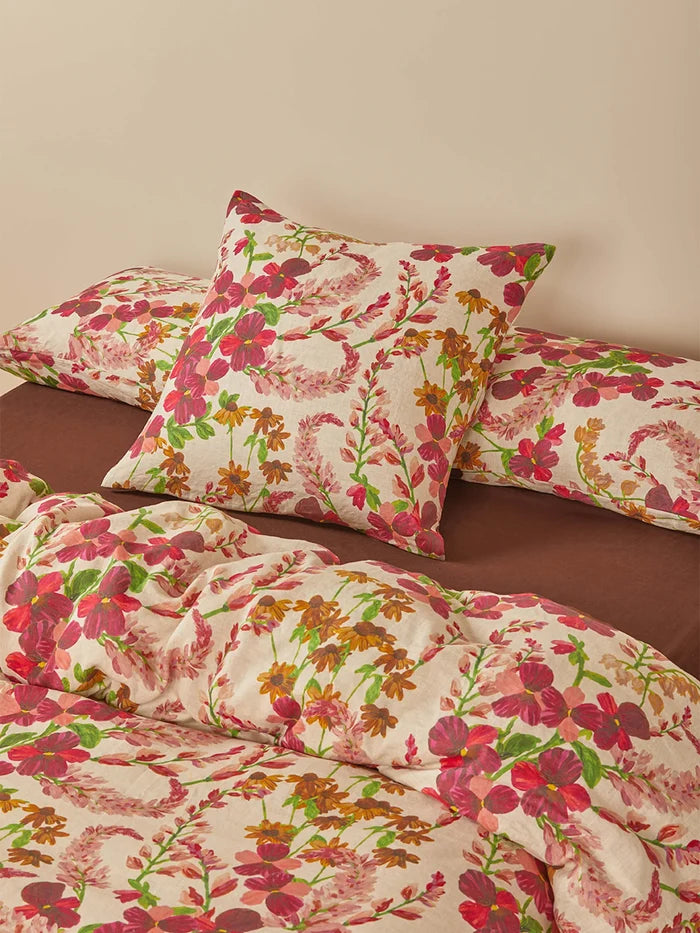 Lupin Multi Linen Quilt Cover
