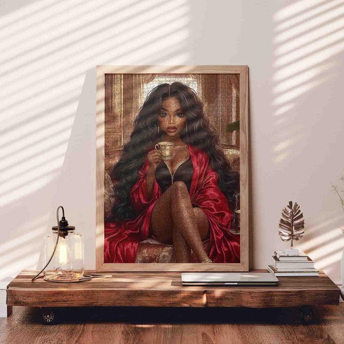 Luxurious African-American Beauty Jigsaw Puzzle