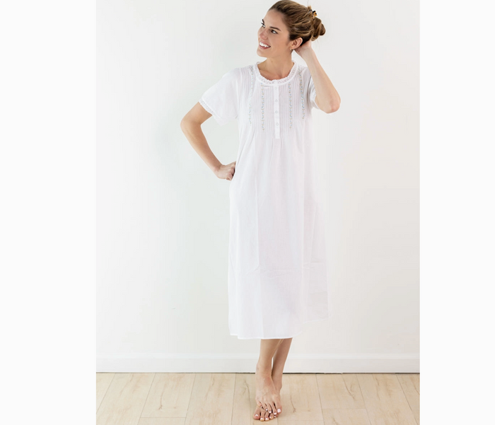 Lynn White Cotton Nightgown