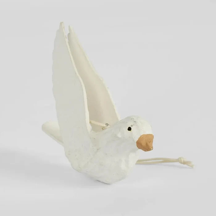 Mache Bird Of Peace Hanging Ornament