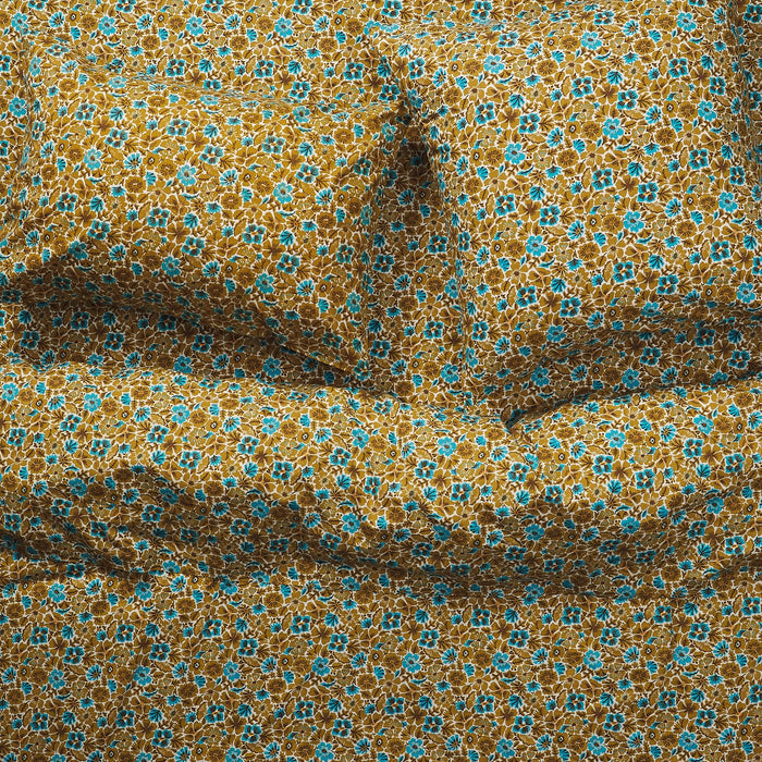 Magnolia Cotton Pillowcase Set - Turquoise