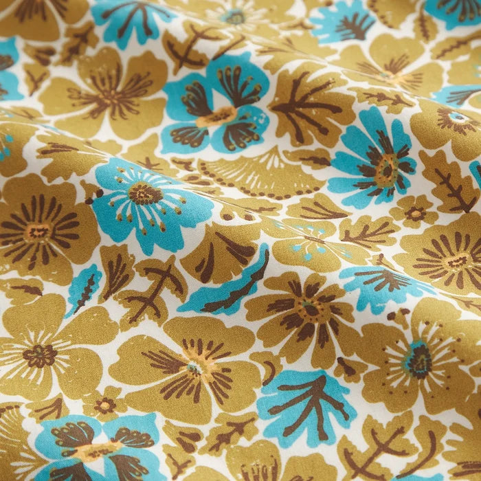Magnolia Cotton Pillowcase Set - Turquoise