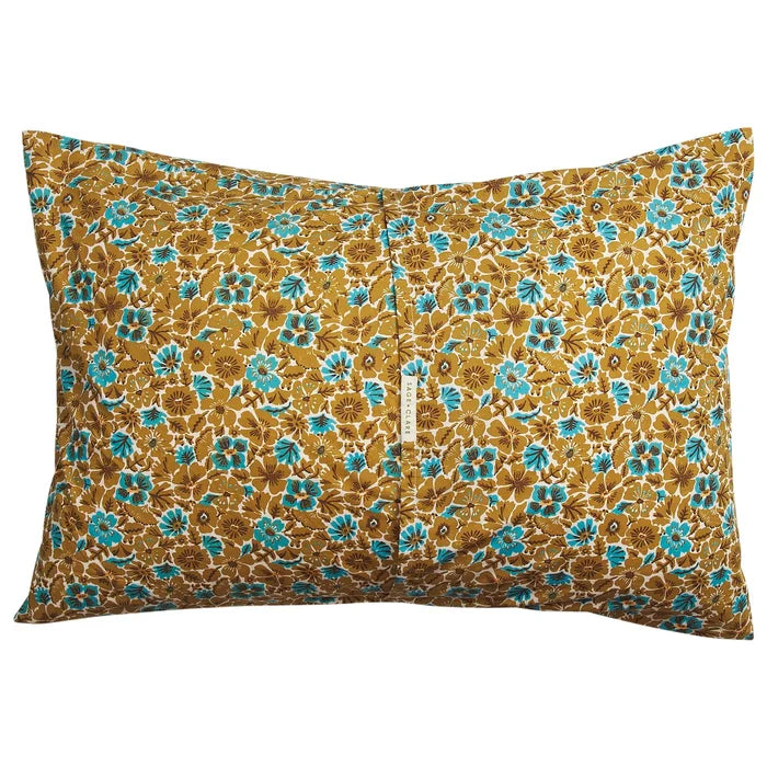 Magnolia Cotton Pillowcase Set - Turquoise