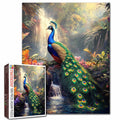 Majestic Peacock Garden Jigsaw Puzzle