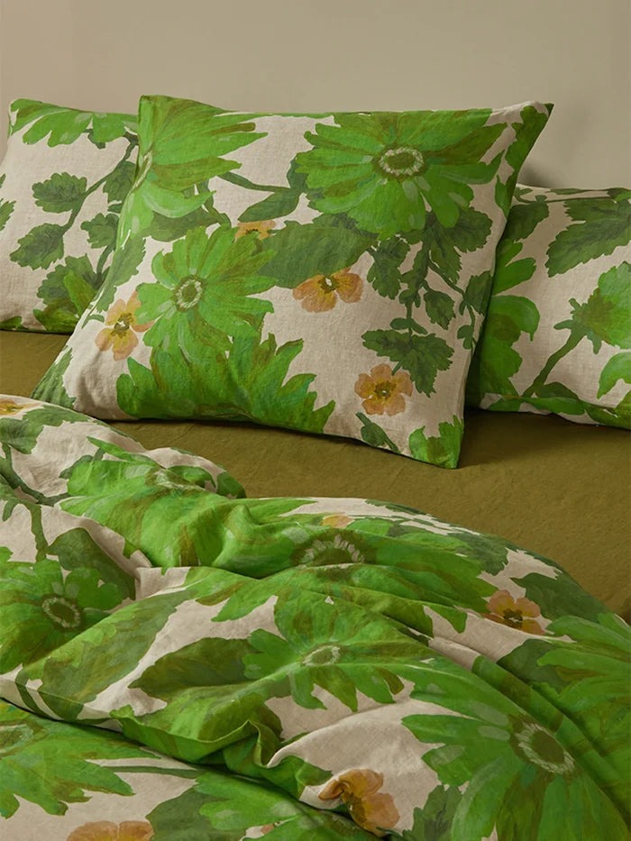 Marigold Leaf European Pillowcase Set