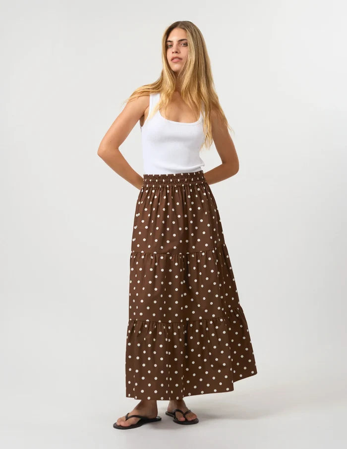 Marlia Skirt - Chocolate Spot