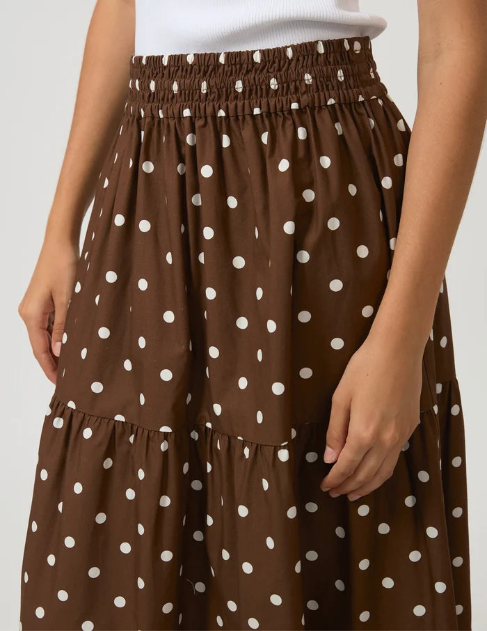Marlia Skirt - Chocolate Spot