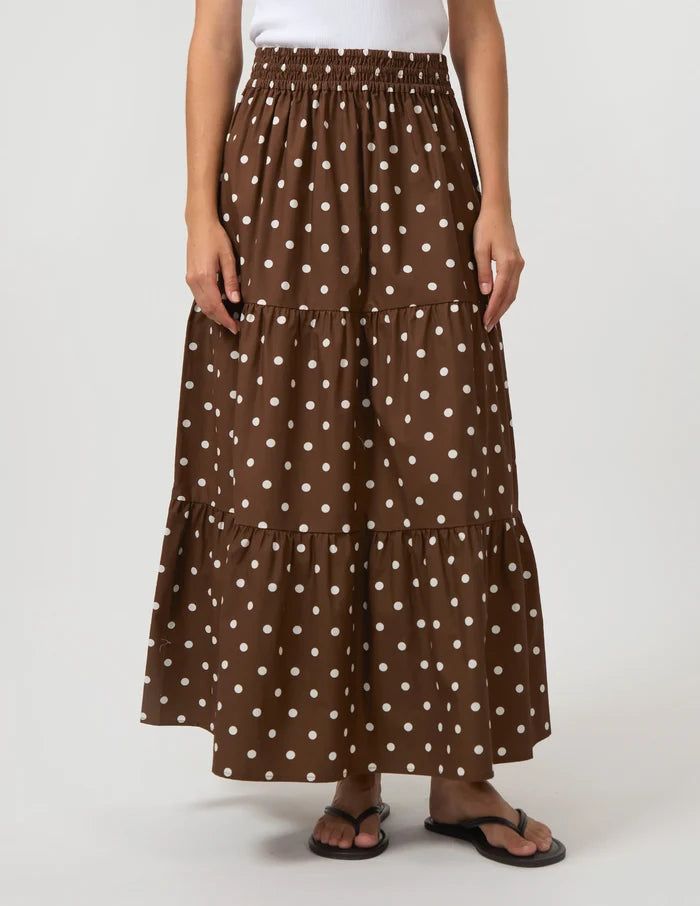 Marlia Skirt - Chocolate Spot