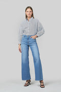 Marrie Wide Leg Flare Jeans - Rodeo Blue