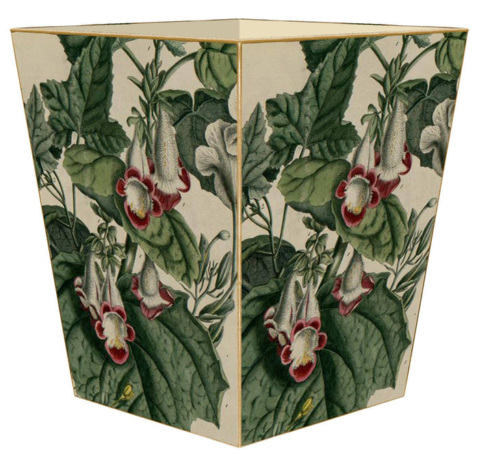 Martynias Wastepaper Basket: Wood Scalloped Top