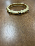Matte gold hinged bracelet