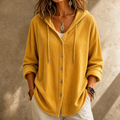 Mayfield – Hooded Button-Front Drawstring Coat