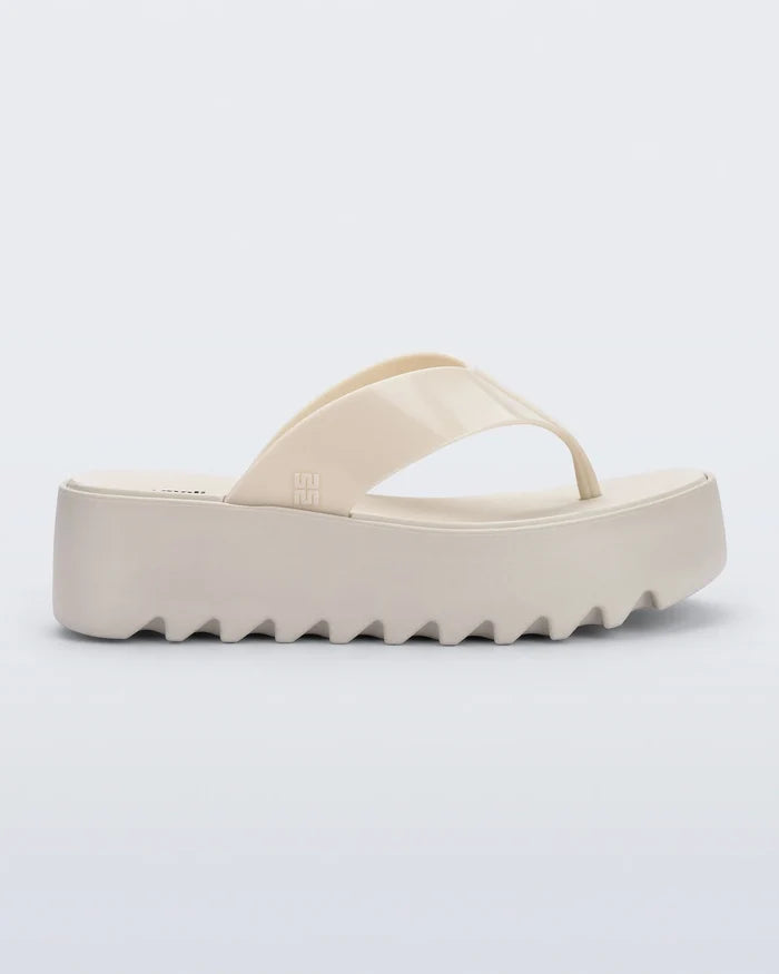 Melissa Platform Thong - Beige
