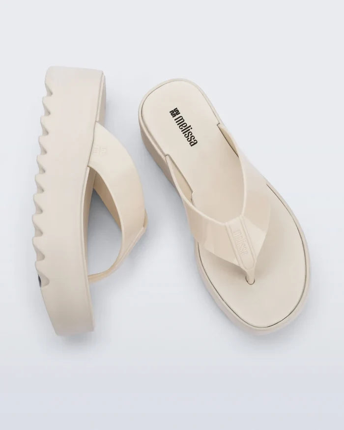 Melissa Platform Thong - Beige