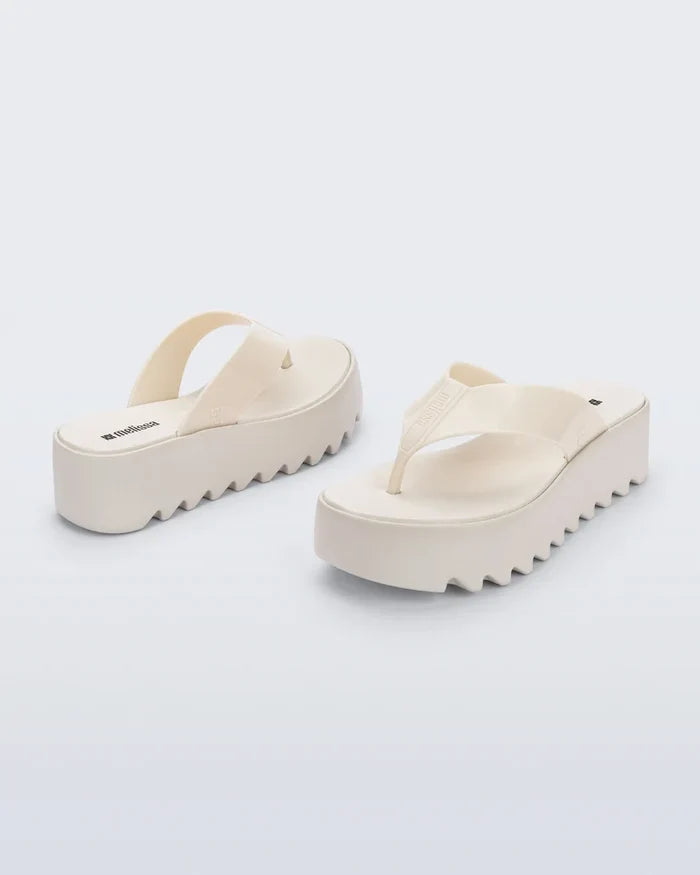 Melissa Platform Thong - Beige