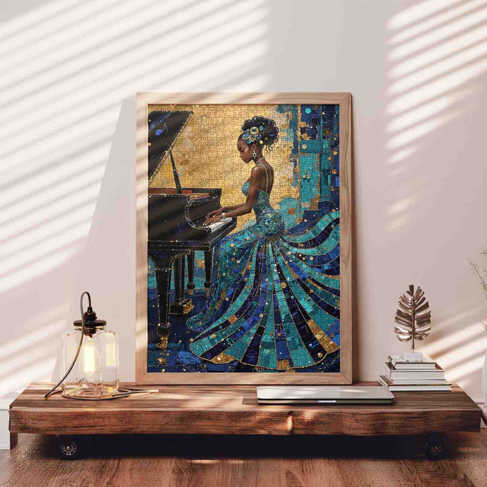 Midnight Elegance Piano Performance Jigsaw Puzzle