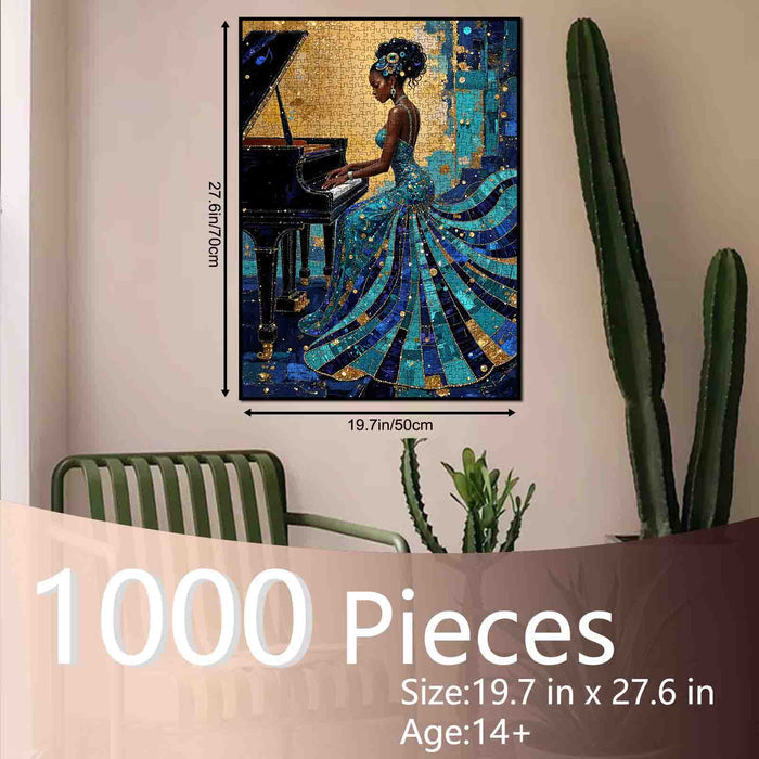 Midnight Elegance Piano Performance Jigsaw Puzzle