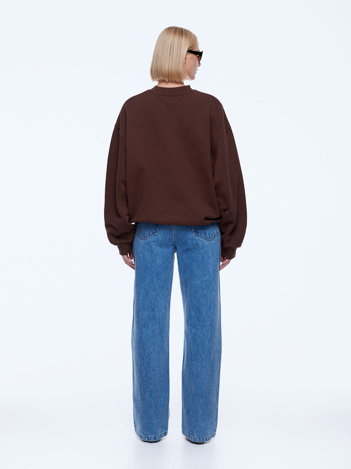 Mila Oversized Sweater - Chocolate/Ena Pelly