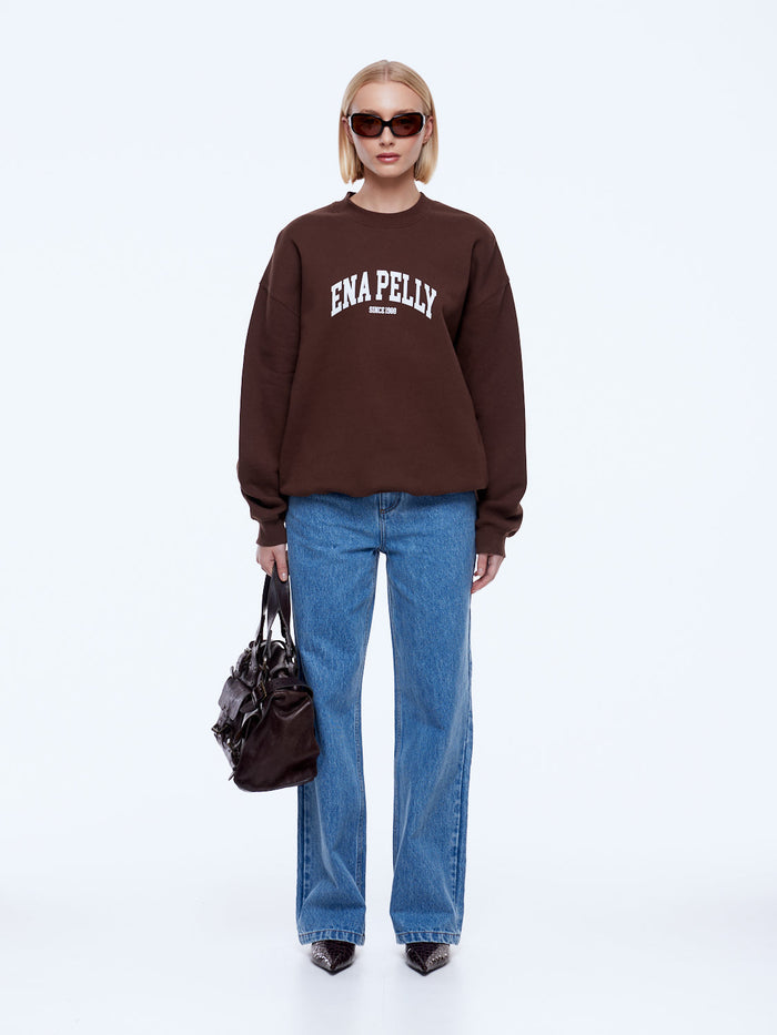 Mila Oversized Sweater - Chocolate/Ena Pelly