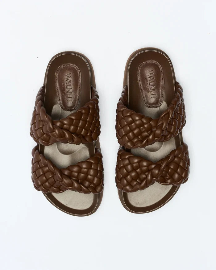 Mim Leather Slide - Chocolate