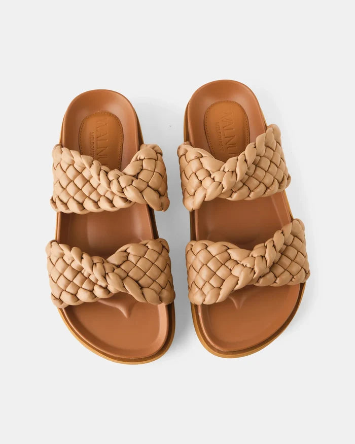 Mim Leather Slide - Light Tan