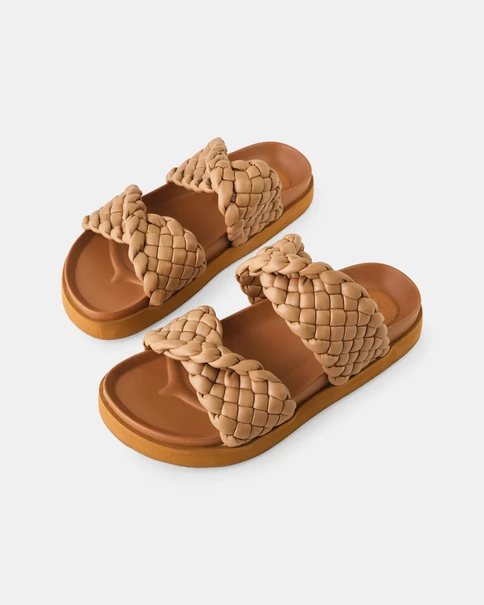 Mim Leather Slide - Light Tan