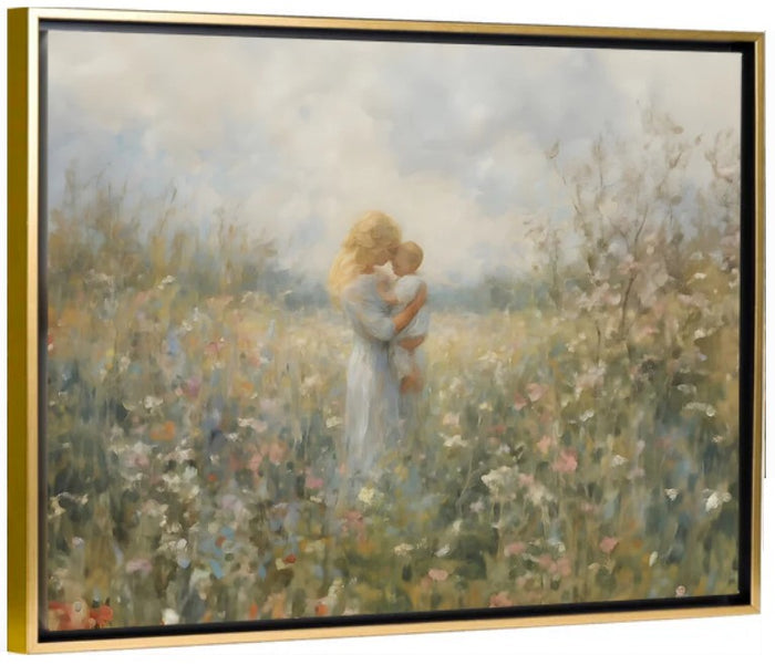 Mommy and Me, Blonde Hair - Canvas