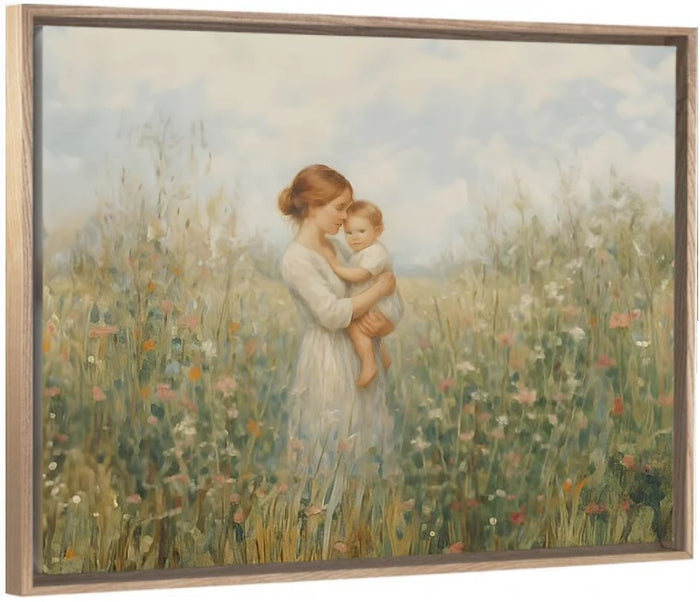 Mommy and Me, Light Brown Hair - Canvas