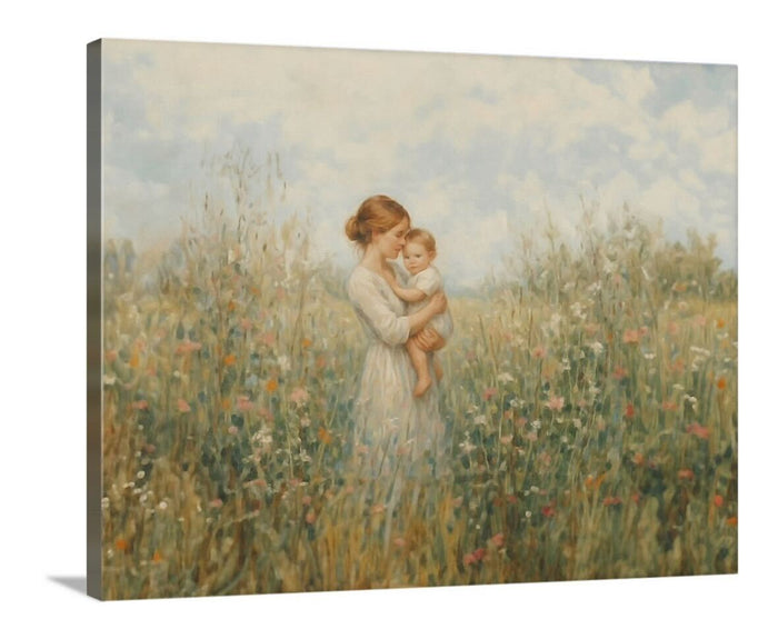 Mommy and Me, Light Brown Hair - Canvas