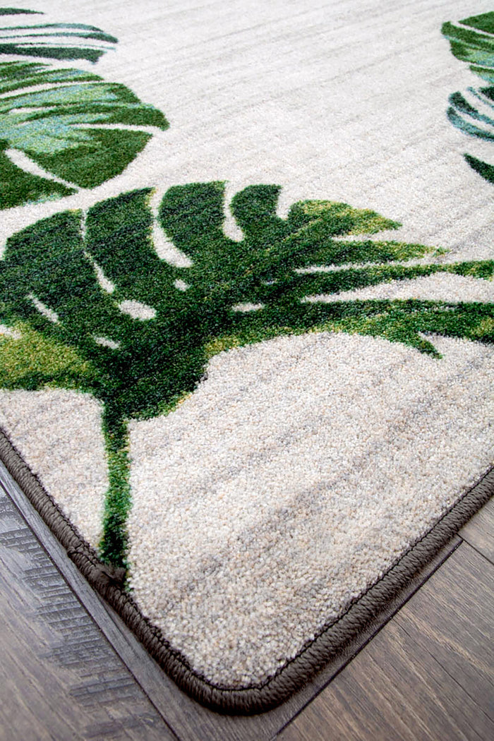 Monstera Leaves Rug • Coastal Compass Home Decor