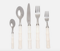 MONTECITO, ivory acrylic flatware - 5 piece set