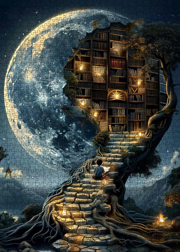 Moonlight Magic Library Jigsaw Puzzle