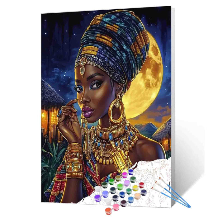 Moonlit Tribal Elegance Paint by Numbers