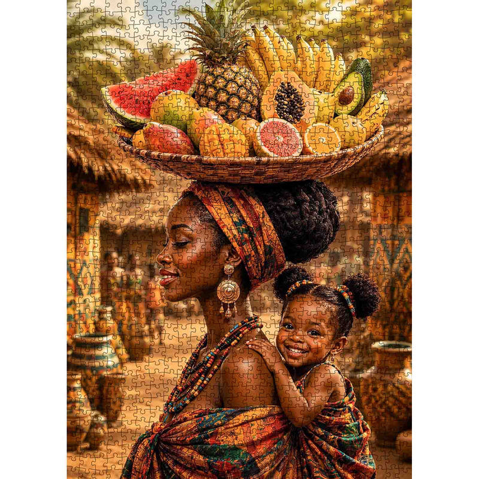 Mother and Child Harvest Jigsaw Puzzle