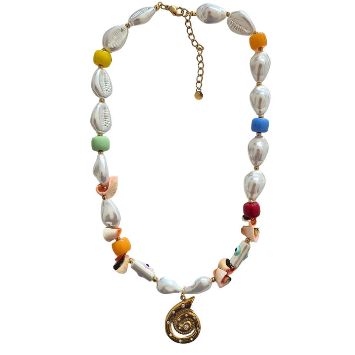 Mother Of Pearl Charm Necklace