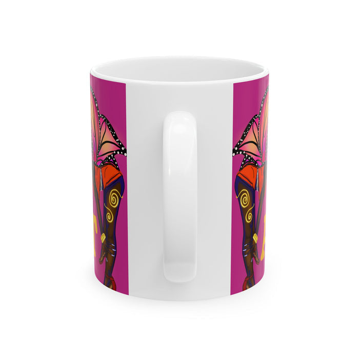 Mug — "Don't Chase Attraction" Colorful Butterfly Ceramic Coffee Mug (11oz/15oz)